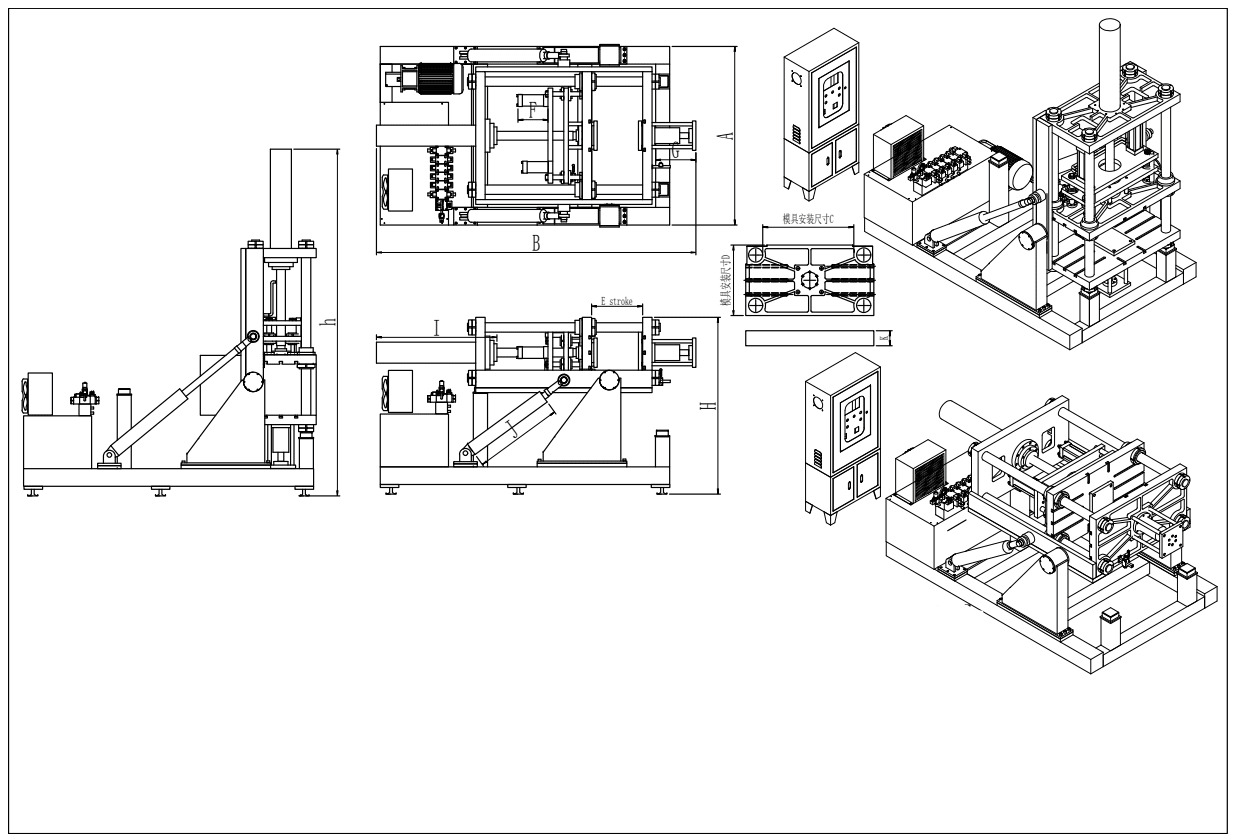 Máquina de fundição por gravidade de quatro pilares Máquina de fundição por gravidade de quatro pilares